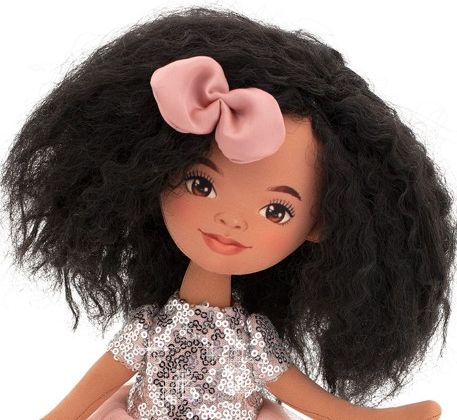 ORANGE TOYS obleček na  panenky Sweet Sisters -růžové šaty se stříbrnými flitry  S05 - obrázek 4