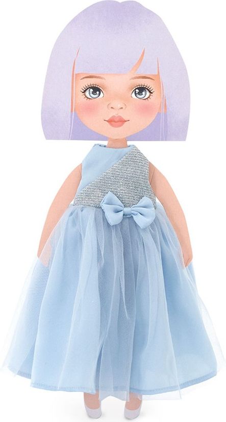 ORANGE TOYS obleček na  panenky Sweet Sisters -modré saténové šaty  S06 - obrázek 2