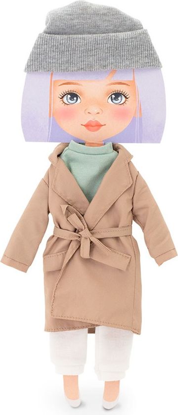 ORANGE TOYS obleček na  panenky Sweet Sisters -obleček s béžovým nepromokavým kabátkem   S07 - obrázek 2