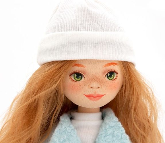 ORANGE TOYS obleček na  panenky Sweet Sisters -obleček se světle modrým  kabátkem   S08 - obrázek 4