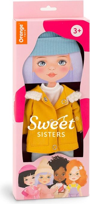 ORANGE TOYS obleček na  panenky Sweet Sisters -obleček s hořčicově žlutou bundou   S10 - obrázek 1