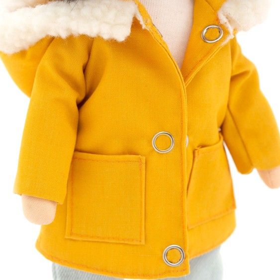 ORANGE TOYS obleček na  panenky Sweet Sisters -obleček s hořčicově žlutou bundou   S10 - obrázek 3