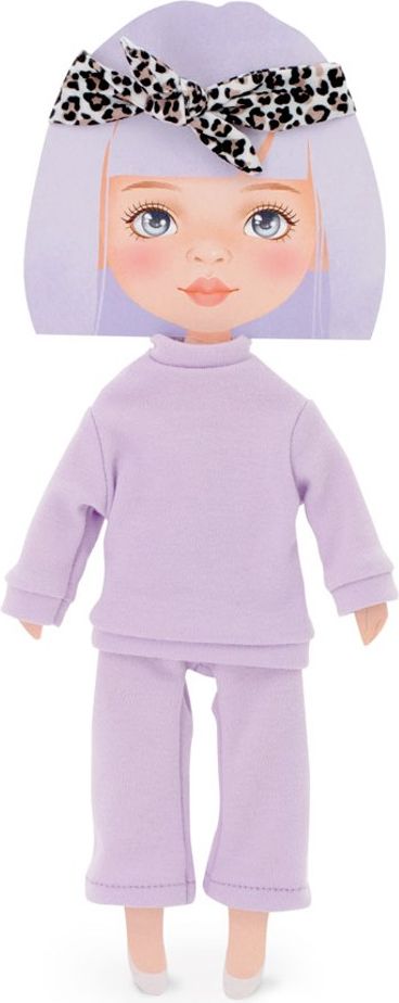 ORANGE TOYS obleček na  panenky Sweet Sisters -obleček - fialová tepláková souprava   S25 - obrázek 2