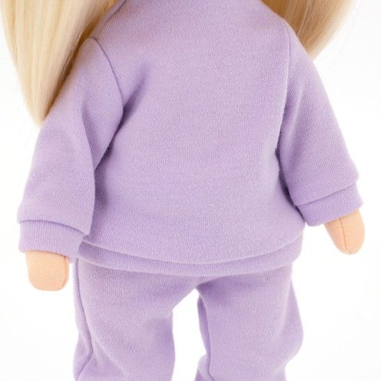 ORANGE TOYS obleček na  panenky Sweet Sisters -obleček - fialová tepláková souprava   S25 - obrázek 3