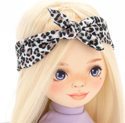 ORANGE TOYS obleček na  panenky Sweet Sisters -obleček - fialová tepláková souprava   S25 - obrázek 4