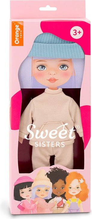 ORANGE TOYS obleček na  panenky Sweet Sisters -obleček - béžová tepláková souprava  S27 - obrázek 1