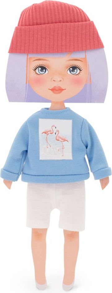 ORANGE TOYS obleček na  panenky Sweet Sisters -obleček se světle modrou mikinou s plameňáky S28 - obrázek 2