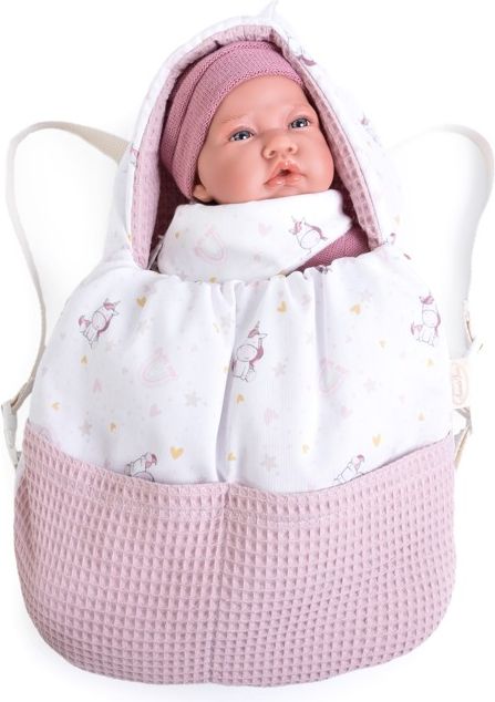 Antonio Juan 92214 přenosná taška pro miminka 40 -42 cm s motivem jednorožců - obrázek 2