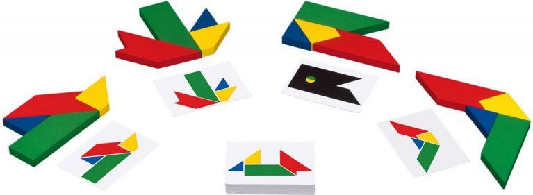 Tangram barevný hra - bulls eye tangram - obrázek 1