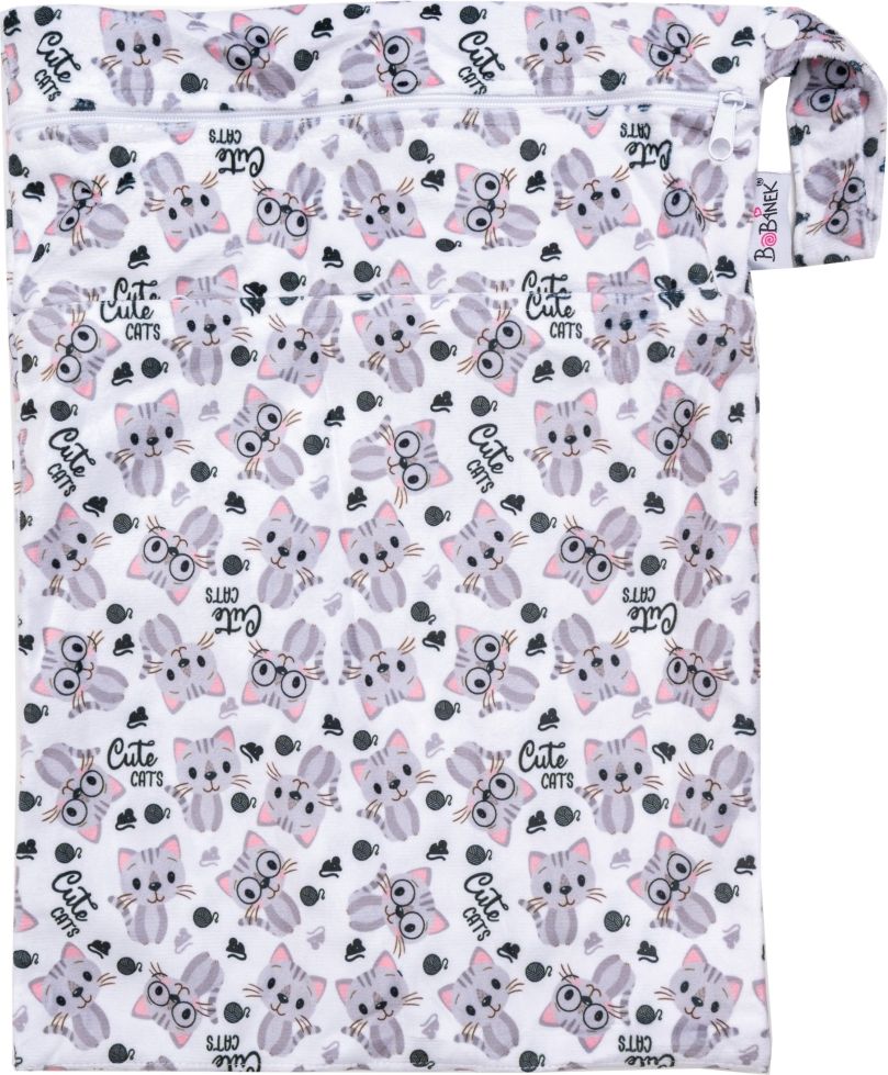 Bobánek Nepromokavá taška extra jemná normal - Cute cats - obrázek 1