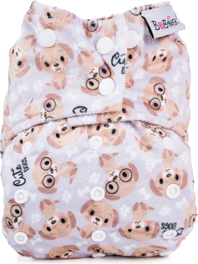 Bobánek Kapsová extra jemná AIO plenka Premium patentky - Cute dogs - obrázek 1