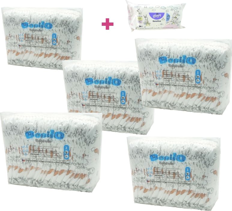 Bobilo plenky vel. 2 x 5 (160ks) + Vlhčené ubrousky ZDARMA - obrázek 1
