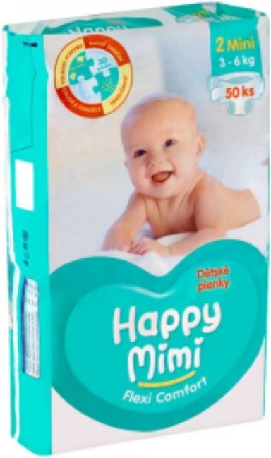 Happy Mimi Flexi Comfort Mini 2 3-6 kg 50 ks - obrázek 1