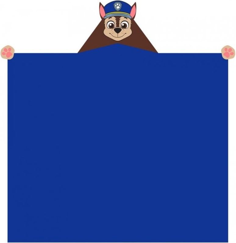 Carbotex · Dětská / chlapecká deka s kapucí Tlapková patrola - Paw Patrol - motiv Chase - Coral fleece 230 g/m² - modrá - 110 x 140 cm - obrázek 3