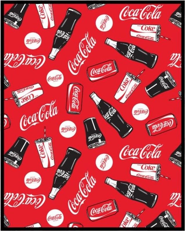 E plus M · Fleecová deka Coca-Cola - nano coral 220 gr./m² - 120 x 150 cm - obrázek 1