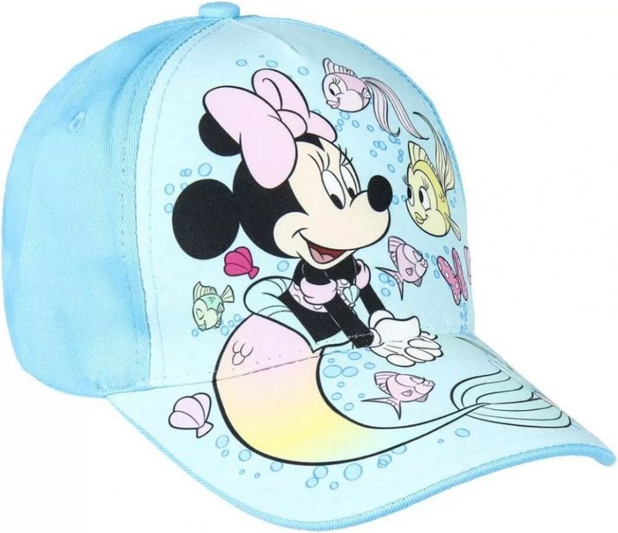 CERDÁ · Dětská / dívčí kšiltovka Minnie Mouse - Disney - motiv mořská panna - vel. 51 - obrázek 1