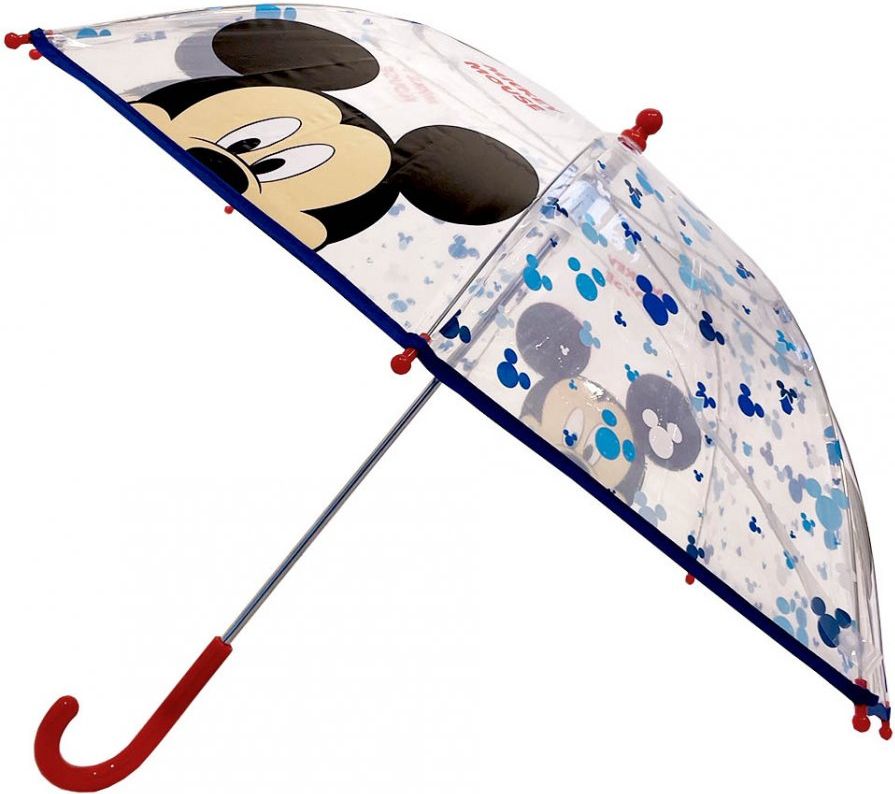 Vadobag · Dětský / chlapecký transparentní deštník Mickey Mouse - Disney - obrázek 1