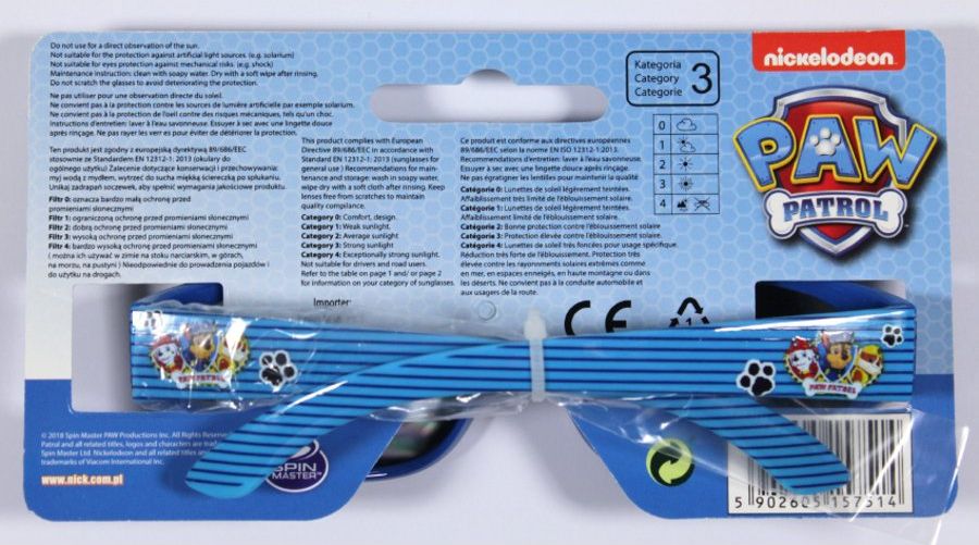 E plus M · Detské / chlapecké sportovní sluneční brýle Tlapková patrola - Paw Patrol - UV 400 - věk 4+ - obrázek 2