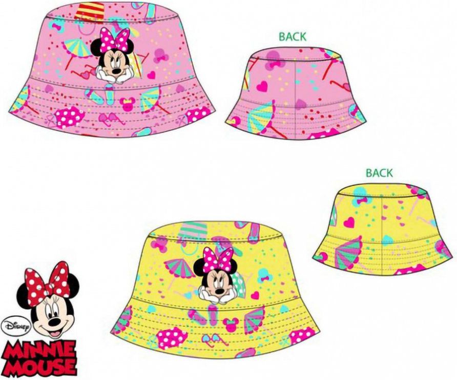 SunCity · Dětský / dívčí baby klobouček Minnie Mouse - Disney 50 Žlutá - obrázek 2