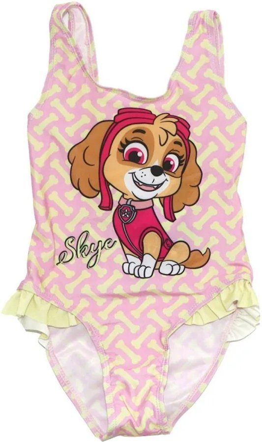 E plus M · Dětské / dívčí jednodílné plavky Tlapková patrola - Paw Patrol - motiv Skye 98 / 104 Světle růžová - obrázek 1