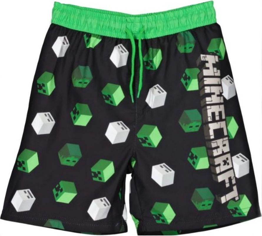 Fashion.uk · Dětské / chlapecké plavky / koupací šortky Minecraft - motiv Creeper & Skeleton EU 116 - obrázek 1