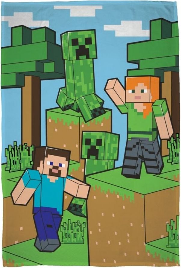 Halantex · Fleecová deka Minecraft - motiv Alex a Steve - Polar flece - 100 x 150 cm - obrázek 1