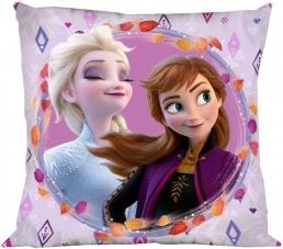 Faro - Dívčí dekorační polštář Ledové království - Frozen - Anna, Elsa a Olaf / 40 x 40 cm - obrázek 1