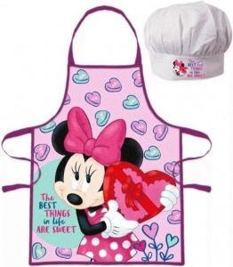Javoli - Dětská zástěra a kuchařská čepice Minnie Mouse ❤ srdce Disney - obrázek 1
