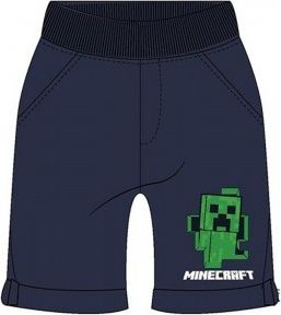 E plus M - Chlapecké bavlněné kraťasy / šortky Minecraft - tm. modré 100% bavlna 128 - obrázek 1