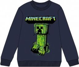 MOJANG official product - Chlapecká / dětská mikina Minecraft Creeper - tm. modrá 140 - obrázek 1