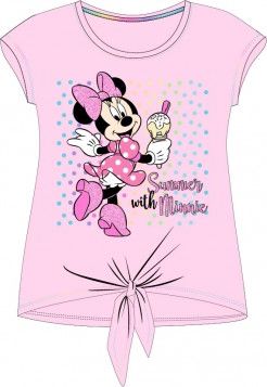 E plus M - Dívčí bavlněné tričko s krátkým rukávem Minnie Mouse - Disney - sv. růžové 110 - obrázek 1