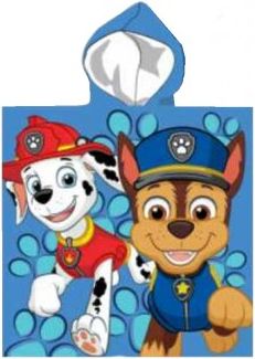 Setino - Chlapecké bavlněné pončo osuška s kapucí Tlapková patrola - Paw Patrol / 55 x 110 cm - obrázek 1