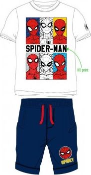 E plus M - Chlapecký bavlněný letní set / souprava Spiderman Marvel - bílý 104 - obrázek 1