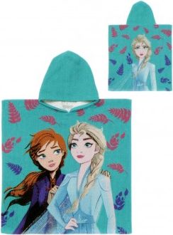 Himatsingka EU - Dívčí bavlněné pončo osuška s kapucí Ledové království - Frozen - Elsa a Anna - obrázek 2