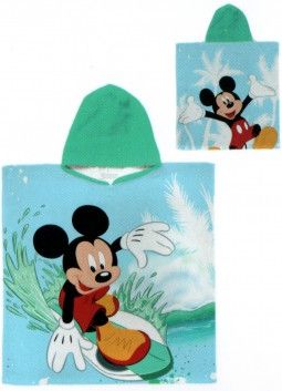 Himatsingka EU - Chlapecké bavlněné pončo osuška s kapucí Mickey Mouse - Disney / 60 x 120 cm - obrázek 2