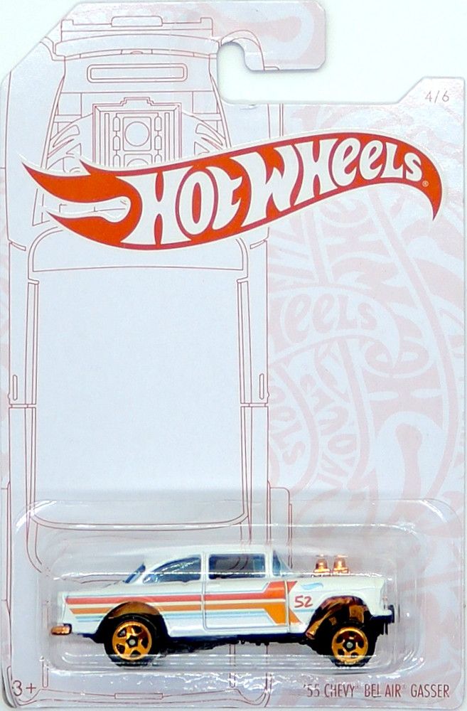 Mattel HOT WHEELS - '55 Chevy Bel Air Gasser White-copper (B9) - obrázek 1