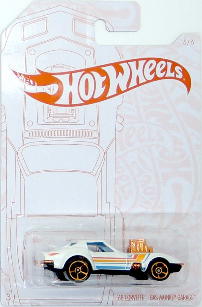 Mattel HOT WHEELS - '68 Corvette - Gas Monkey Garage White-copper (B9) - obrázek 1