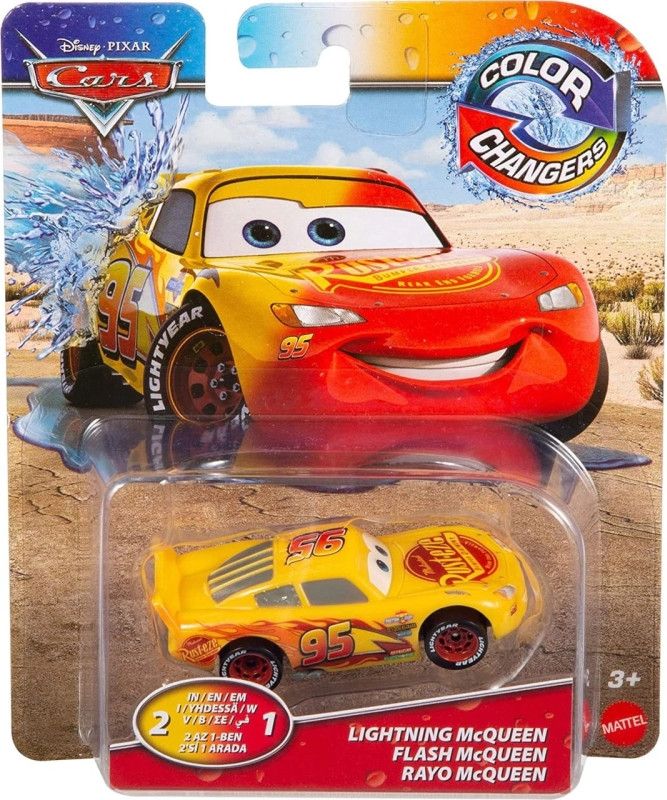 Mattel CARS (Auta) - Color Changers Lightning McQueen (Blesk) - červená-žlutá - poškozený obal - obrázek 1