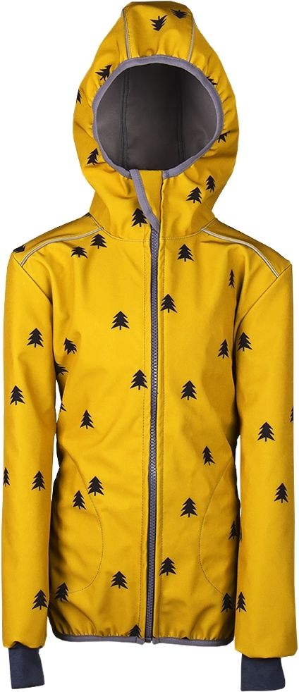 Šijeme srdcem Hořčicová softshell bunda les Velikost: 122 - 128 - obrázek 1