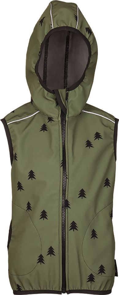 Šijeme srdcem Khaki softshell vesta les Velikost: 110 - 116 - obrázek 1