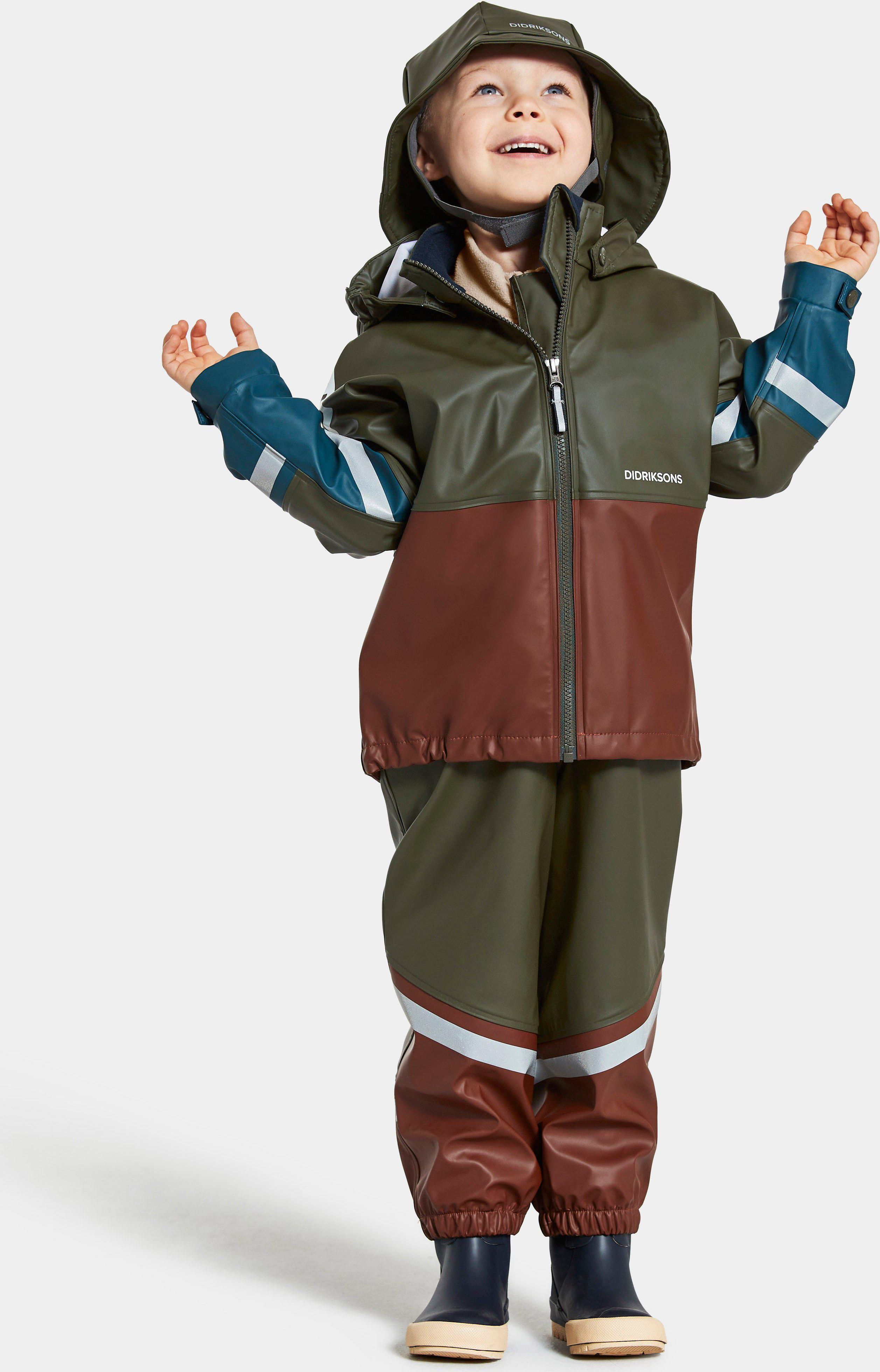 Dětský set do deště Didriksons Waterman Khaki zelená Velikost: 90 - obrázek 3