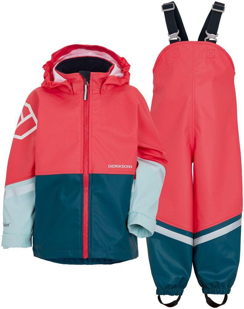 Dětský set do deště Didriksons Waterman Pink Velikost: 90 - obrázek 1