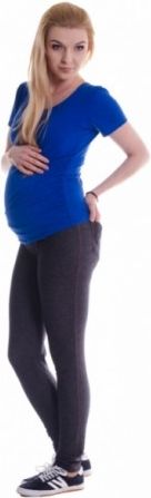 Těhotenské legíny ala JEANS - black, Velikosti těh. moda S/M - obrázek 1