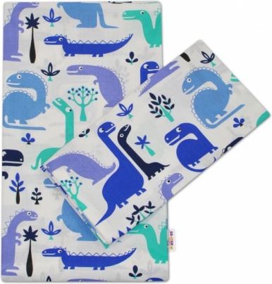 2-dílné bavlněné povlečení - DINOSAURUS modrý, Velikost povlečení 120x90 - obrázek 1