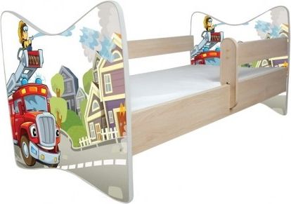 BabyBoo Dětská postel Hasič. Světlý dub 140x70 cm - obrázek 1