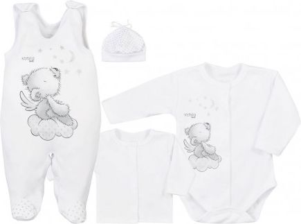 4-dílná kojenecká souprava Koala Angel bílá, Bílá, 50 - obrázek 1