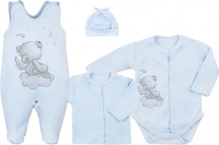4-dílná kojenecká souprava Koala Angel modrá, Modrá, 50 - obrázek 1