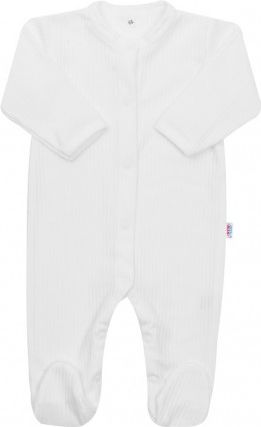 Kojenecký bavlněný overal New Baby Practical bílý kluk, Bílá, 56 (0-3m) - obrázek 1
