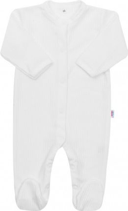 Kojenecký bavlněný overal New Baby Practical bílý kluk, Bílá, 80 (9-12m) - obrázek 1