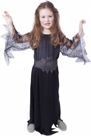 Dětský kostým černá čarodějnice/Halloween (S) - obrázek 1
